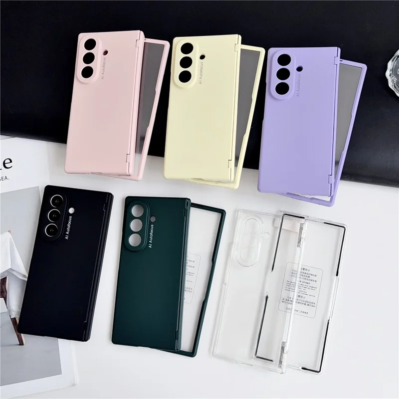 For Samsung Galaxy Z Fold8 Ultra Case with Tempered Glass Screen Protector Hard PC Shell - Black