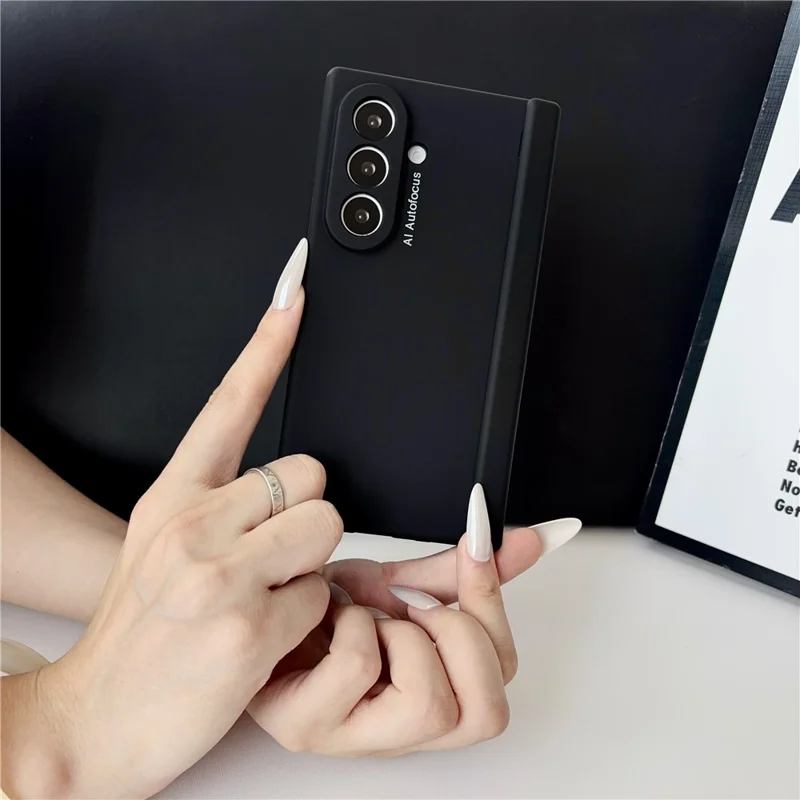 For Samsung Galaxy Z Fold8 Ultra Case with Tempered Glass Screen Protector Hard PC Shell - Black