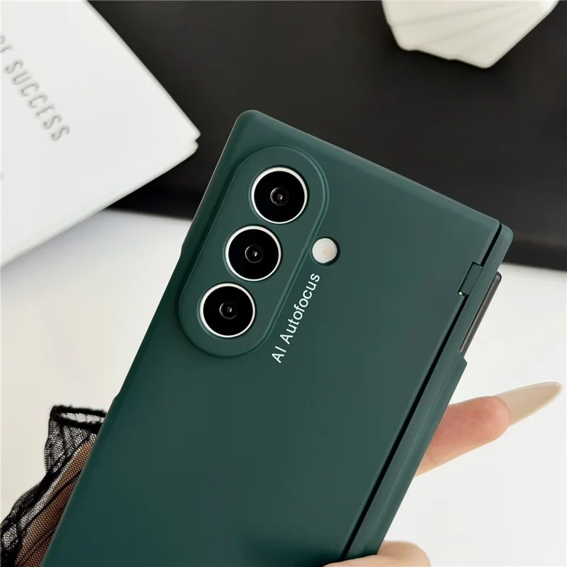 For Samsung Galaxy Z Fold8 Ultra Case Hard PC Phone Shell with Stylus / Tempered Glass Screen Protector - Green