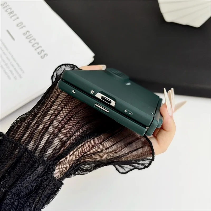 For Samsung Galaxy Z Fold8 Ultra Case Hard PC Phone Shell with Stylus / Tempered Glass Screen Protector - Green