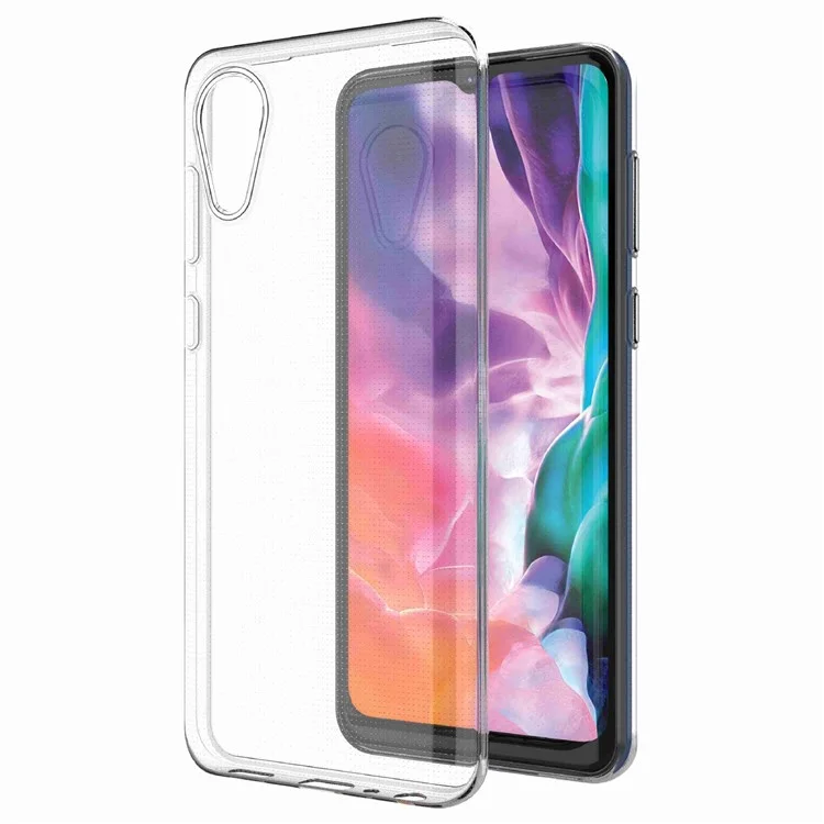 For Samsung Galaxy A04 Core 4G Anti-Drop Transparent Soft TPU Phone Back Cover Wear-Resistant Protective Mobile Phone Case
