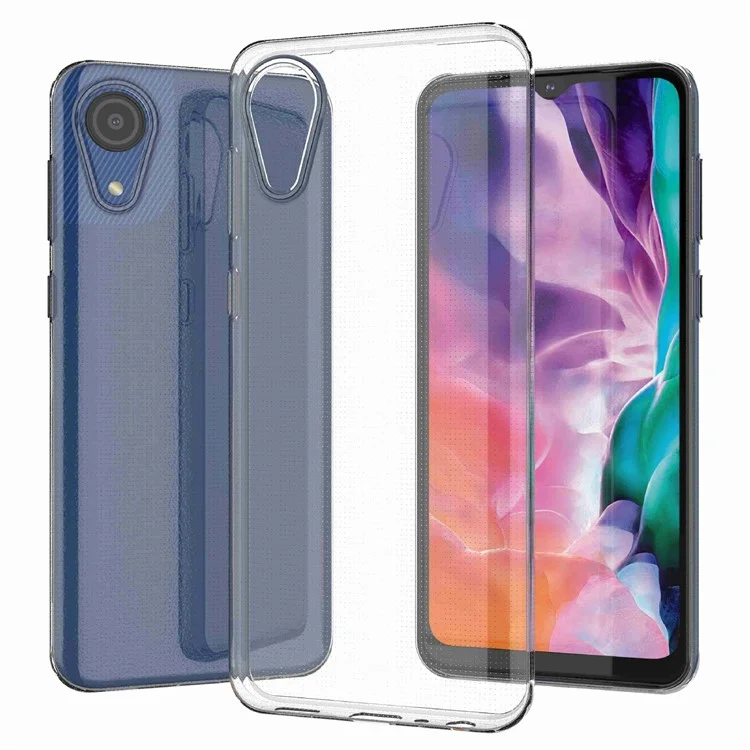 For Samsung Galaxy A04 Core 4G Anti-Drop Transparent Soft TPU Phone Back Cover Wear-Resistant Protective Mobile Phone Case
