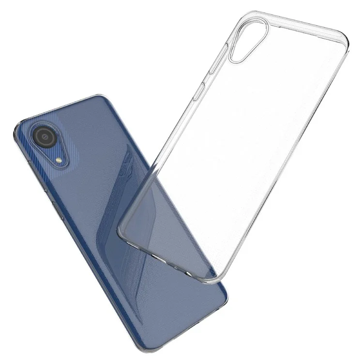 For Samsung Galaxy A04 Core 4G Anti-Drop Transparent Soft TPU Phone Back Cover Wear-Resistant Protective Mobile Phone Case