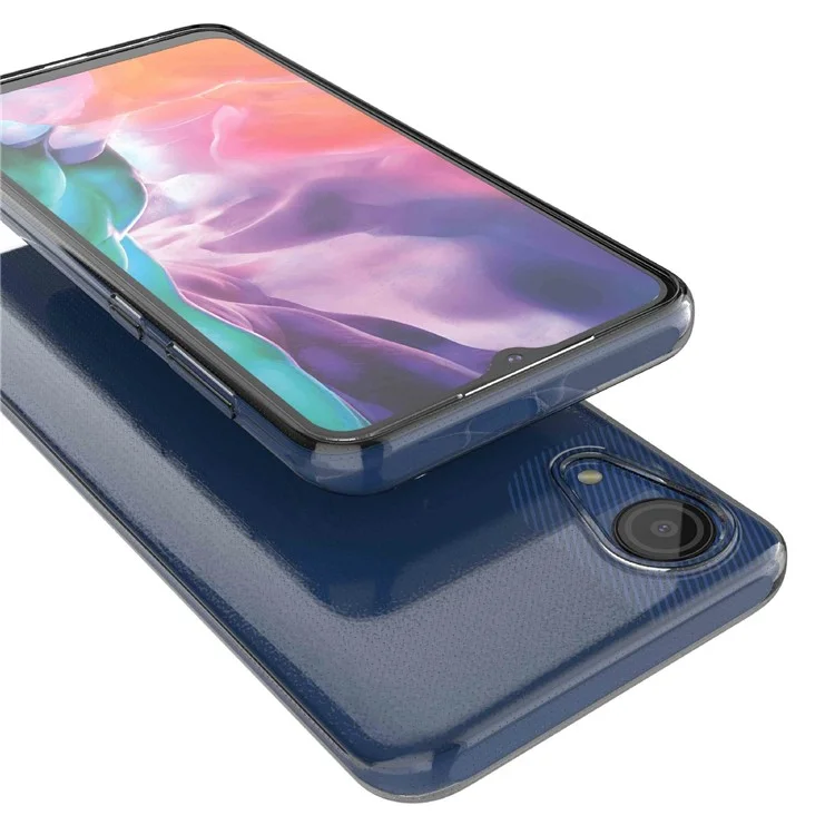 For Samsung Galaxy A04 Core 4G Anti-Drop Transparent Soft TPU Phone Back Cover Wear-Resistant Protective Mobile Phone Case