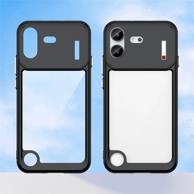 För Nothing Phone (4b) Skal TPU + Akryl Skyddande Transparent Telefonhölse - Svart