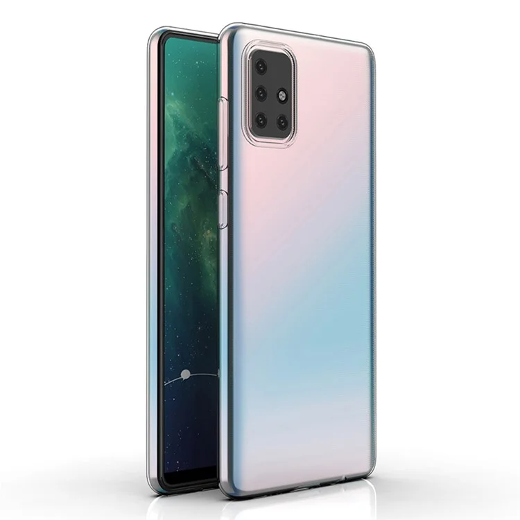 Для Samsung Galaxy A71 4G SM-A715 Прозрачный мягкий TPU чехол для телефона Ультратонкий нежелтеющий защитный чехол для мобильного телефона