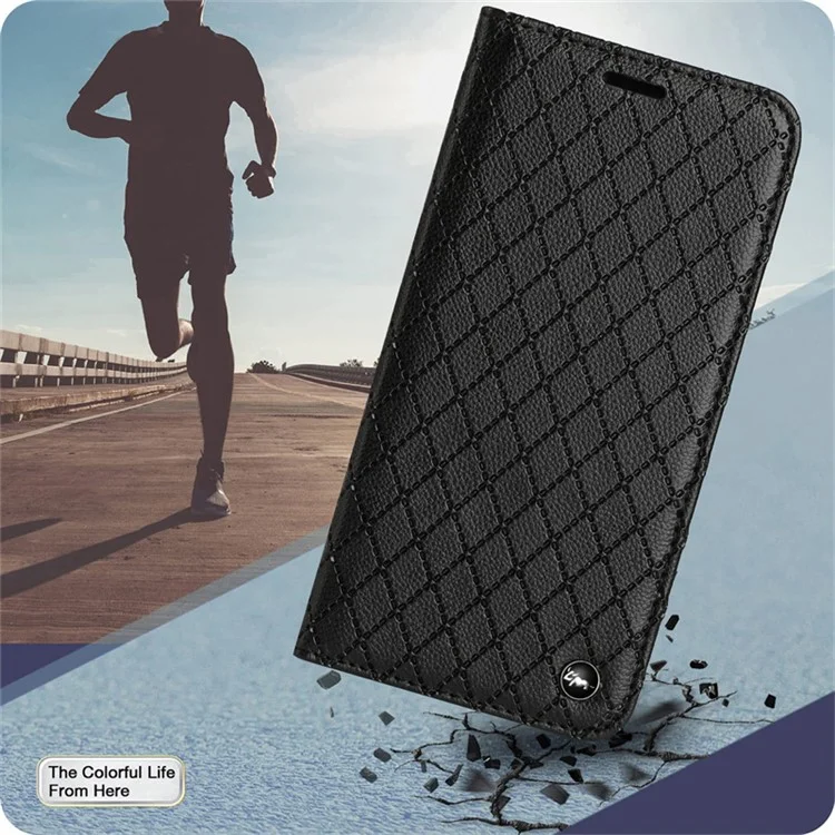 Для Motorola Moto G72 4G Litchi Texture PU - Черный