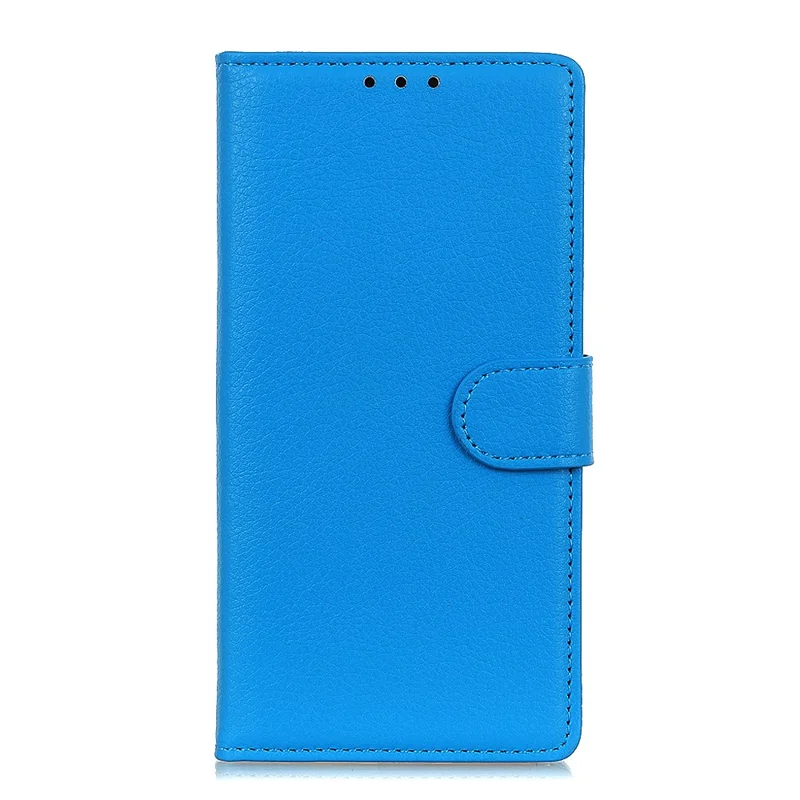 Capa Carteira para Oppo A7 Pro Max 5G, Capa de Telemóvel em Pele PU com Textura de Lichia - Azul