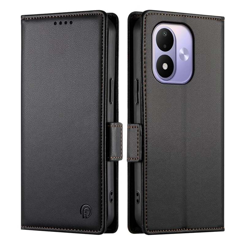 For Xiaomi Redmi Note 17 4G Stand Case PU Leather Wallet Phone Cover - Black