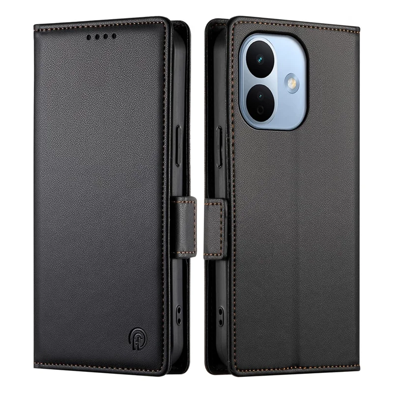 For Xiaomi Redmi Note 17 Pro Max 5G Stand Case PU Leather Wallet Phone Cover - Black