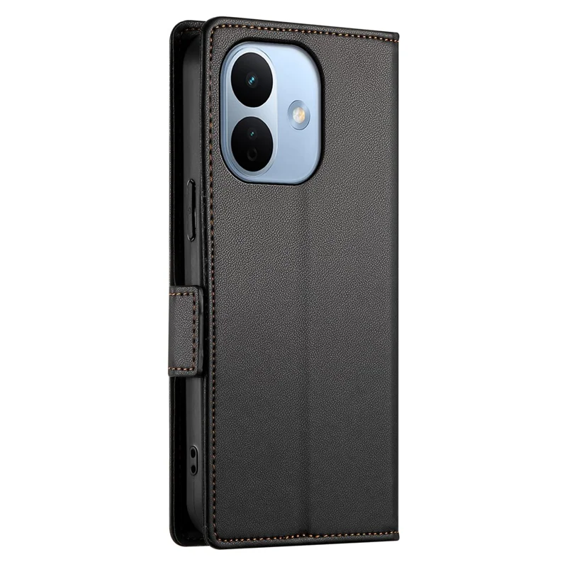 For Xiaomi Redmi Note 17 Pro Max 5G Stand Case PU Leather Wallet Phone Cover - Black