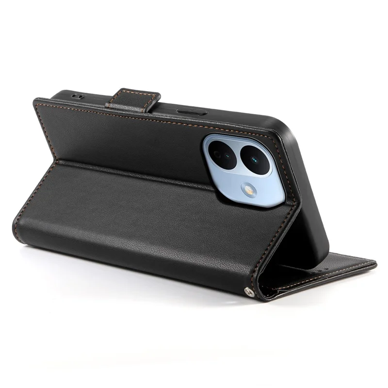 For Xiaomi Redmi Note 17 Pro Max 5G Stand Case PU Leather Wallet Phone Cover - Black