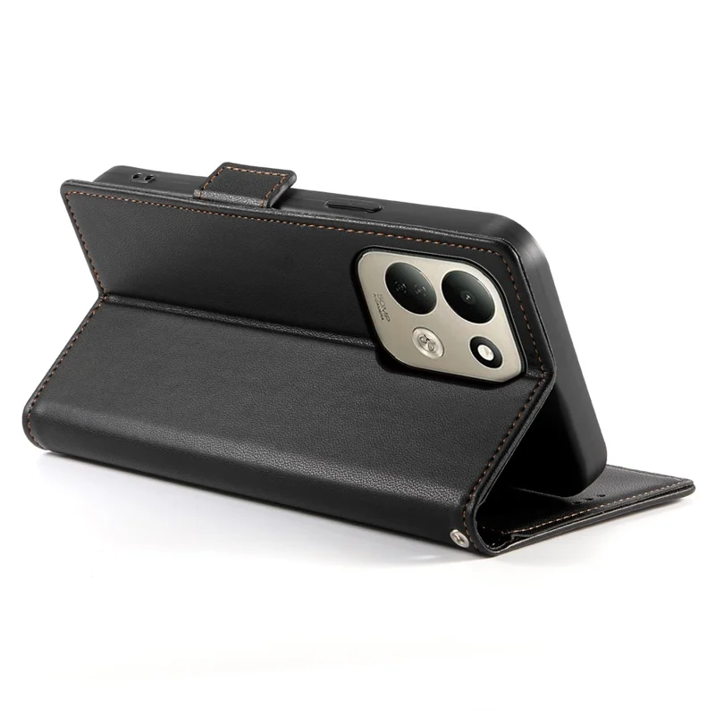 For Xiaomi Poco C95 Pro Stand Case PU Leather Wallet Phone Cover - Black