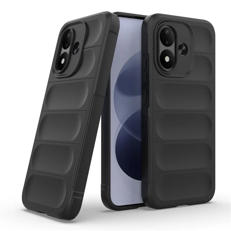 Coque de téléphone pour Xiaomi Redmi Note 17 4G, coque arrière robuste en TPU souple anti-chute - Noir
