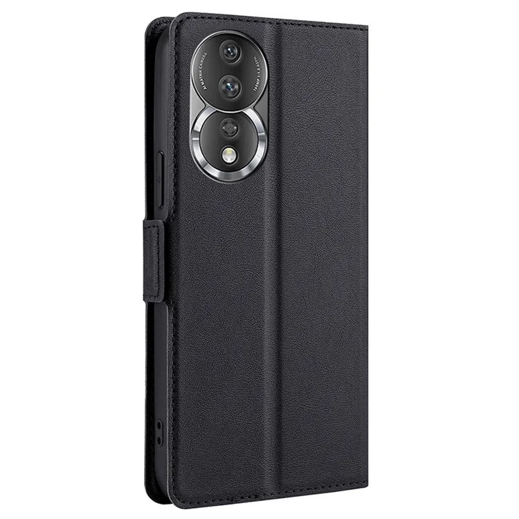 Per Onore 80 5g in Pelle PU Piegabile Supporto Per Supporto Per Supporto Telefono TPU Shell Interno Doppio Coperchio Protettivo di Chiusura Magnetica - Nero