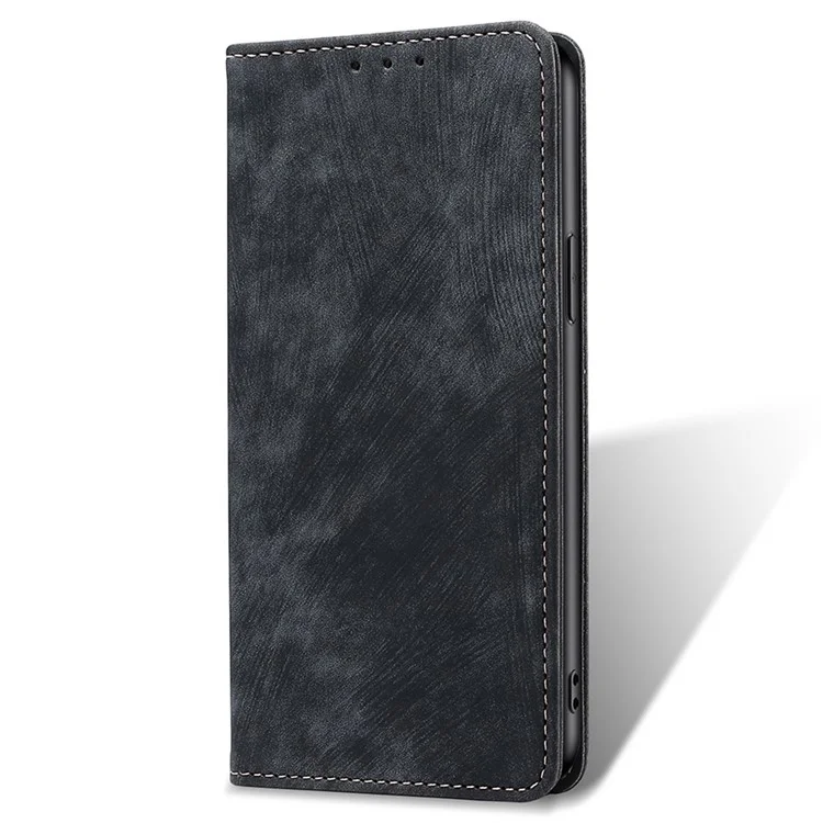 For TCL 30 XL Folio PU Leather Wallet Case RFID Blocking Auto Magnetic Closed Stand Protective Phone Cover - Black