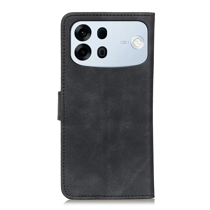 KHAZNEH for Oppo A7 Pro Max 5G Case PU Leather Retro Texture Phone Cover - Black