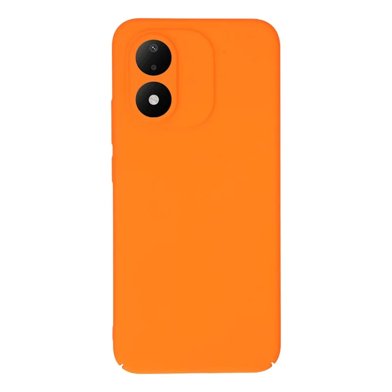 Coque pour Xiaomi Redmi Note 17 4G, housse rigide en PC avec finition caoutchoutée et toucher peau, orange