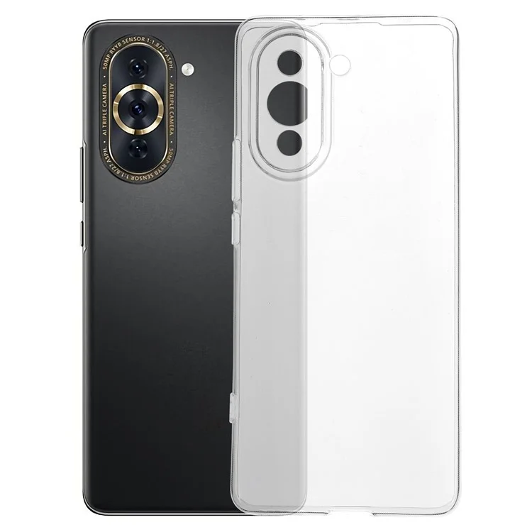 For Huawei nova 10 Pro 4G Soft Slim TPU Anti-Scratch Smartphone Case Transparent Clear Anti-fall Mobile Phone Cover