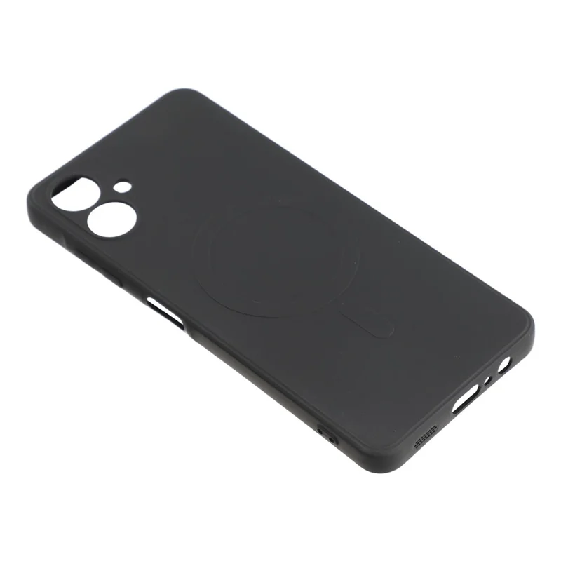 For Samsung Galaxy A06 4G Magnetic Case Shockproof TPU Phone Cover - Black