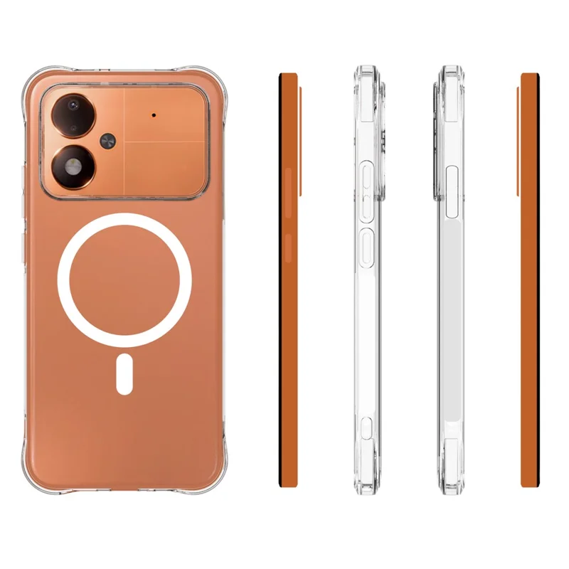 Bulk Purchasing for Xiaomi Poco M8 Power 5G Magnetic Case TPU Anti-drop Phone Back Cover - Transparent
