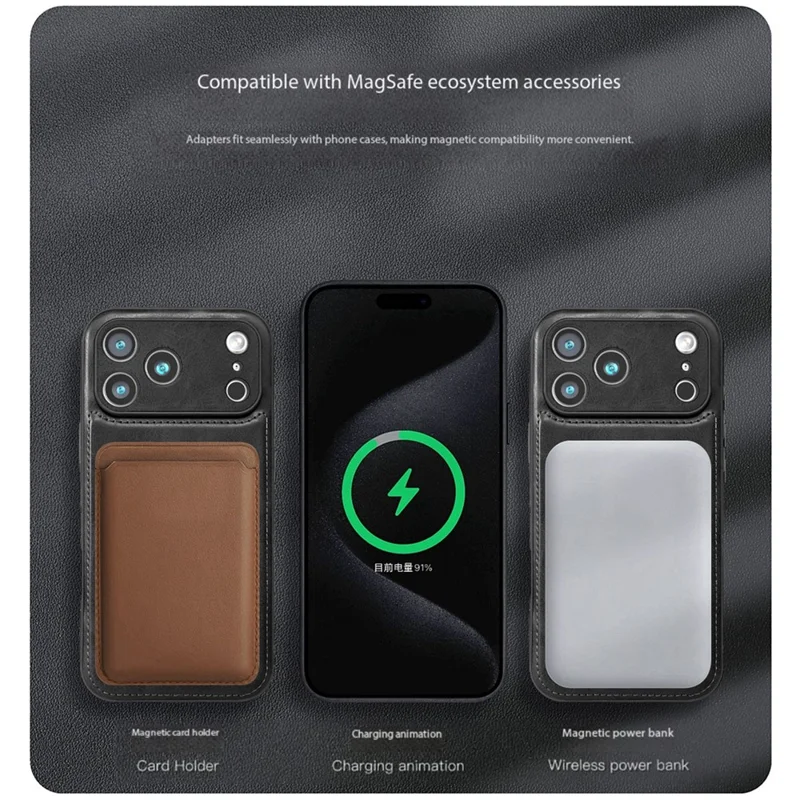 JINDUKA J32 For iPhone 18 Pro Max / 17 Pro Max Magnetic Case PU Leather + PC + TPU Phone Cover - Black