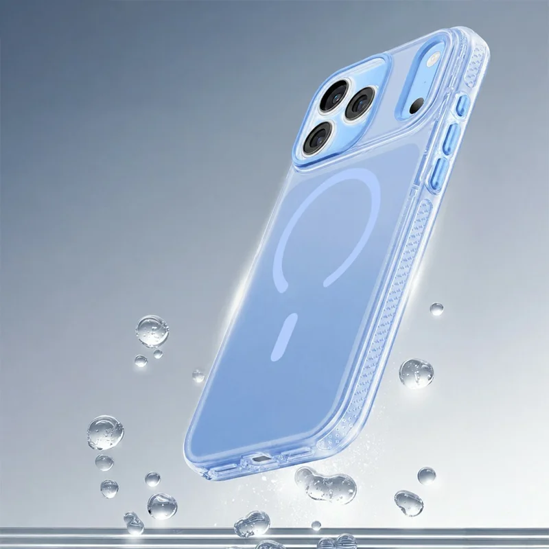 MUTURAL for iPhone 18 Pro / 17 Pro Case Compatible with MagSafe PC + TPU Gradient Phone Cover - Baby Blue