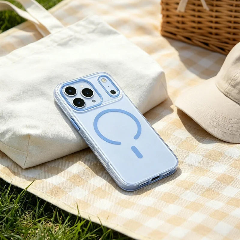MUTURAL for iPhone 18 Pro / 17 Pro Case Compatible with MagSafe PC + TPU Gradient Phone Cover - Baby Blue