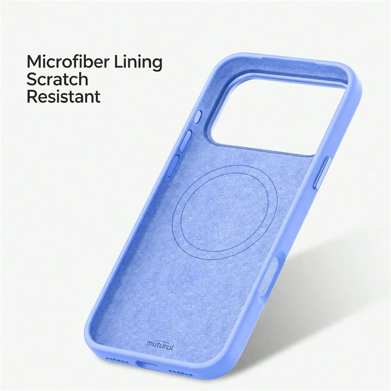 MUTURAL for iPhone 18 Pro Max / 17 Pro Max Case Compatible with MagSafe Liquid Silicone + PC Back Cover with Metal Camera Frame - Baby Blue