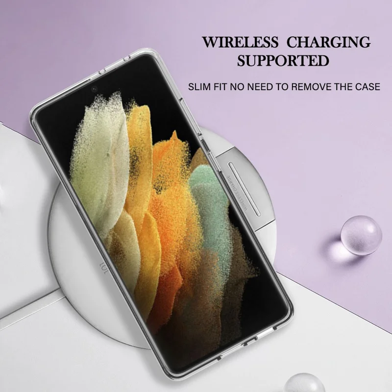 Beskyttende telefonbeskyttelse til Samsung Galaxy S21 Ultra 5G YB IMD-serie-16 stil E 2,0 mm IMD marmorstruktur med elektropladeramme i TPU tilbehør - Rosenød