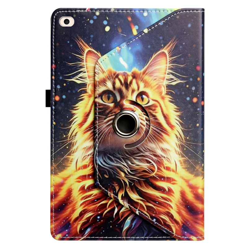 Custodia per Tablet per iPad mini (2019) 7,9 pollici / mini 4 / mini 3 / Mini 2 / Mini, Supporto Girevole con Motivo in PU + Cover in TPU - Gatto Dipinto