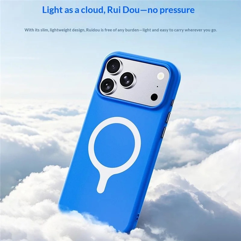 For iPhone 18 Pro  / 17 Pro Magnetic Case Shockproof Skin-Friendly TPU Soft Phone Cover - Dark Blue