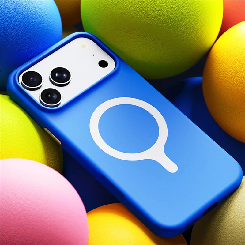 For iPhone 18 Pro  / 17 Pro Magnetic Case Shockproof Skin-Friendly TPU Soft Phone Cover - Dark Blue