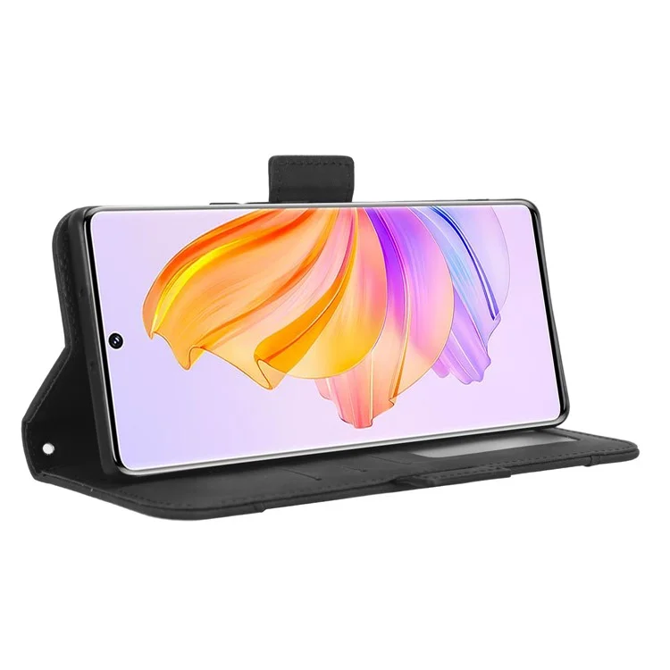 Per Onore 80 SE 5G Shock Affrollo di Shock PU Che Caso Caso di Cafferme Flip Flip Folio - Nero