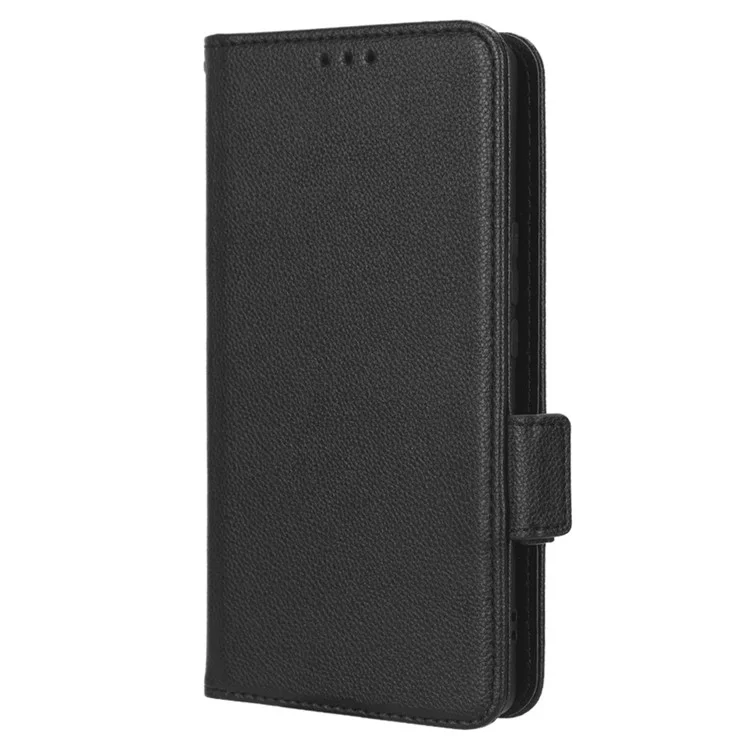 Para Honor 80 SE 5G Teléfono Magnético Cover Litchi Texture Función de Soporte PU pu Cuero Flip Flip Case Con Correa - Negro