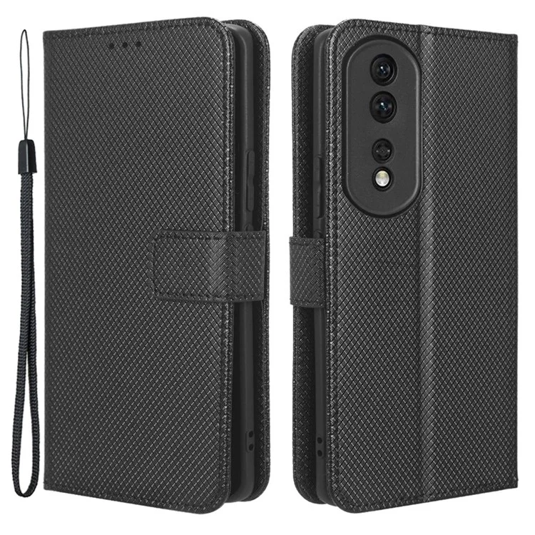 Per Honor 80 Pro 5G Anti-scratch Piegabile Wallet Copertura am - Nero