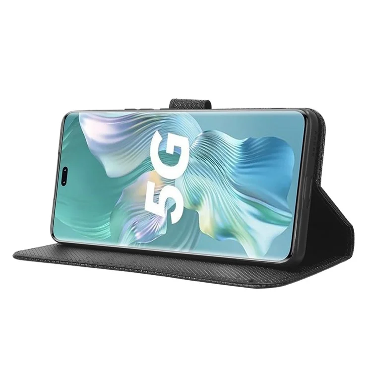 Per Honor 80 Pro 5G Anti-scratch Piegabile Wallet Copertura am - Nero
