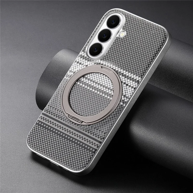 For Samsung Galaxy A57 5G Case Magnetic Kickstand PU Leather + PC + TPU Gradient Phone Cover - Black