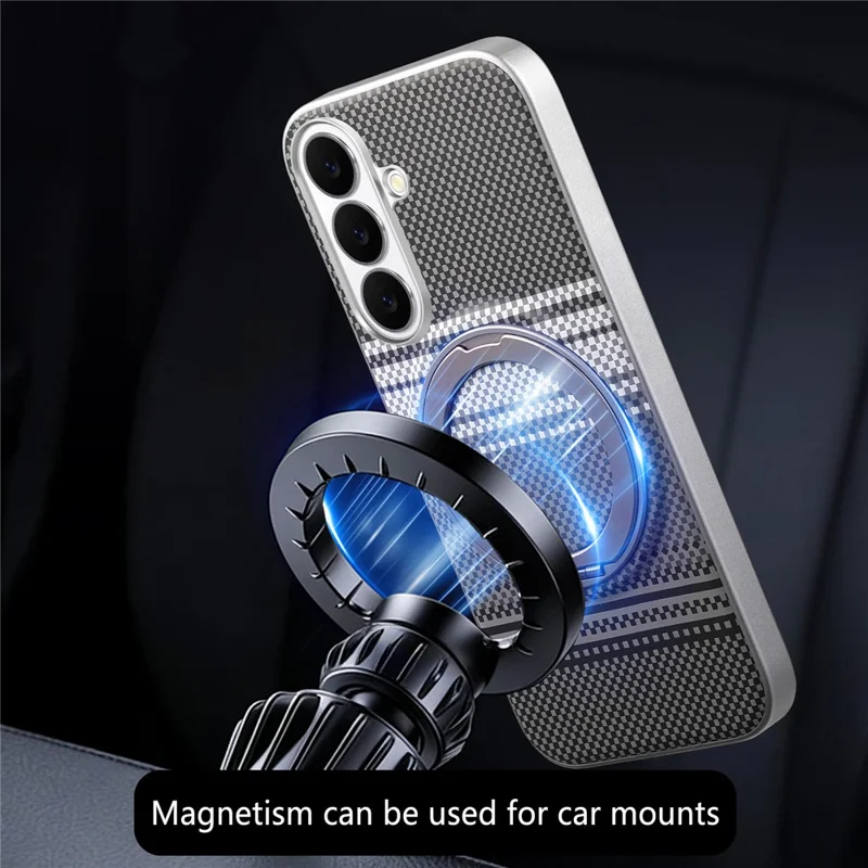 For Samsung Galaxy A57 5G Case Magnetic Kickstand PU Leather + PC + TPU Gradient Phone Cover - Black