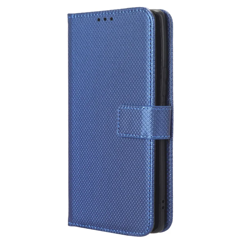 Til Honor 80 5G Diamantstruktur PU-læder telefonbeskytning med foldbar stående funktion, magnetisk luk, tegnebogsdæksel - Blå