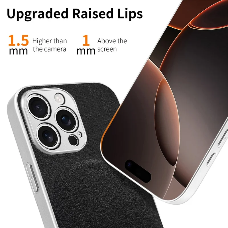 For iPhone 13 Pro Max Magnetic Case Butterfly Bow Pattern PU Leather + TPU + PC Shockproof Phone Cover - Black