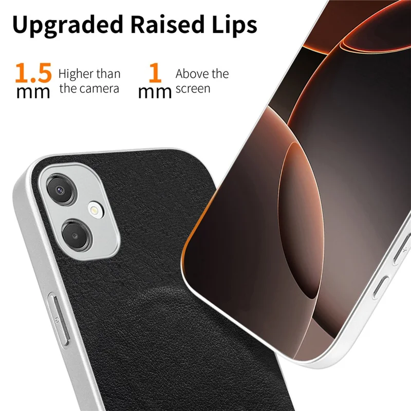 For Samsung Galaxy A06 4G Magnetic Case Butterfly Bow Pattern PU Leather + TPU + PC Shockproof Phone Cover - Black