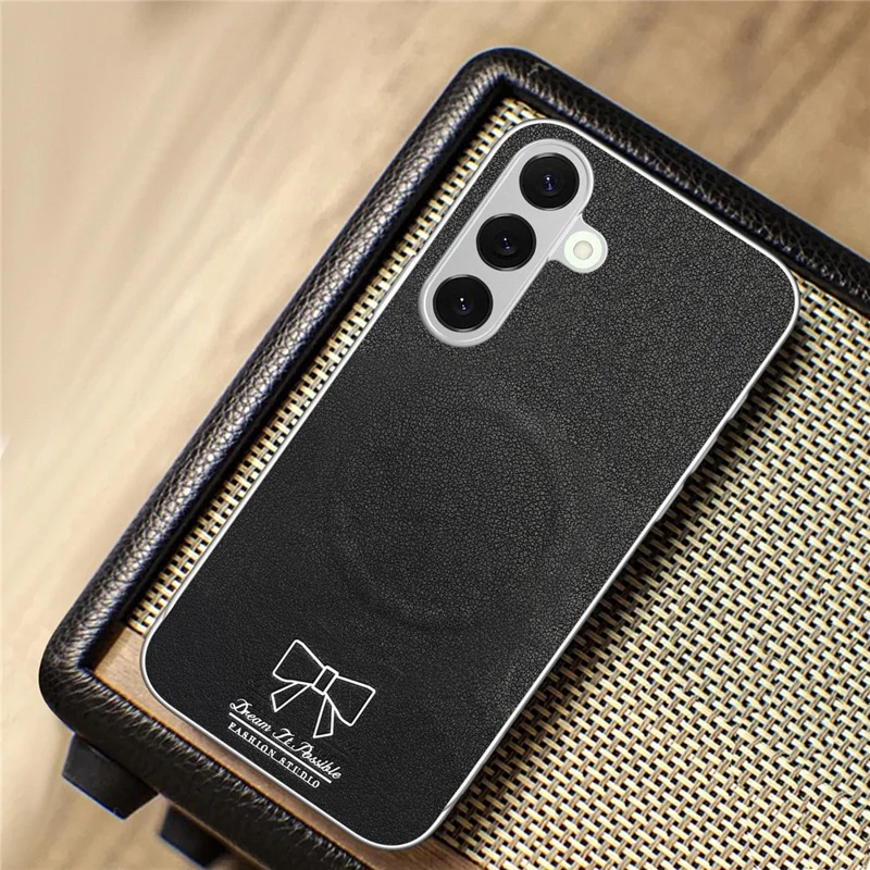 For Samsung Galaxy A16 5G / A16 4G Magnetic Case Bow Pattern PU Leather + TPU + PC Shockproof Phone Cover - Black