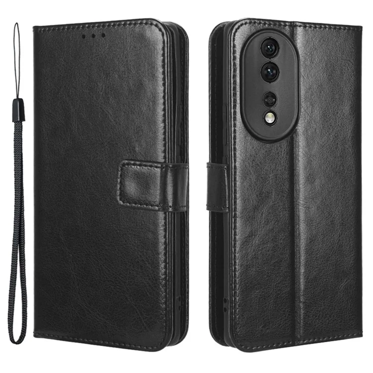 Para Honor 80 5G Multipurpose Phone Soport Billet de Billetera Magnetic Cubla - Negro