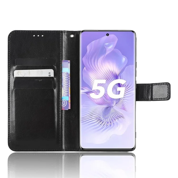 Para Honor 80 5G Multipurpose Phone Soport Billet de Billetera Magnetic Cubla - Negro