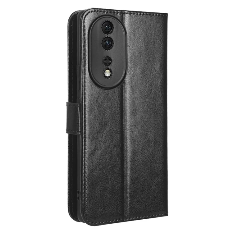 Para Honor 80 5G Multipurpose Phone Soport Billet de Billetera Magnetic Cubla - Negro