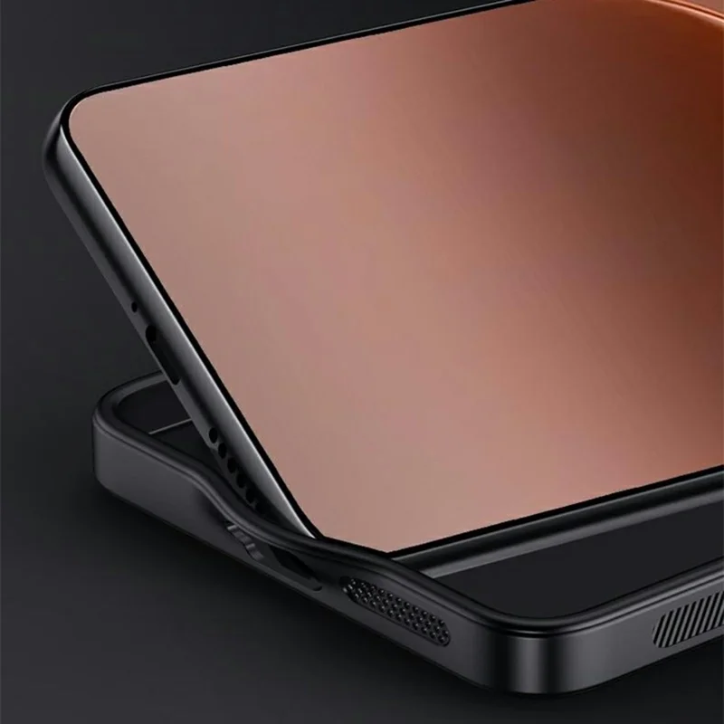 For Oppo A7 Pro Max 5G Case Wood Texture PU Leather Coated PC TPU Phone Cover - Black