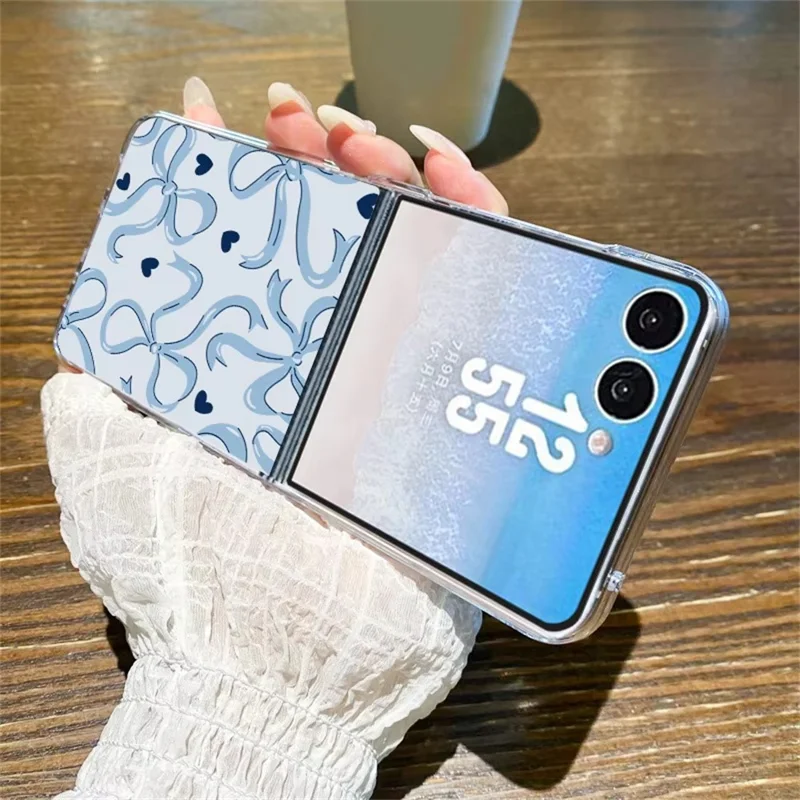 For Samsung Galaxy Z Flip8 Case Bowknot Pattern Printing PC Slim Shockproof Phone Cover - B755