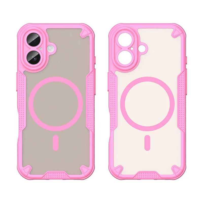 For iPhone 18 / 17 Magnetic Case TPU + PC Phone Back Cover - Pink - 2