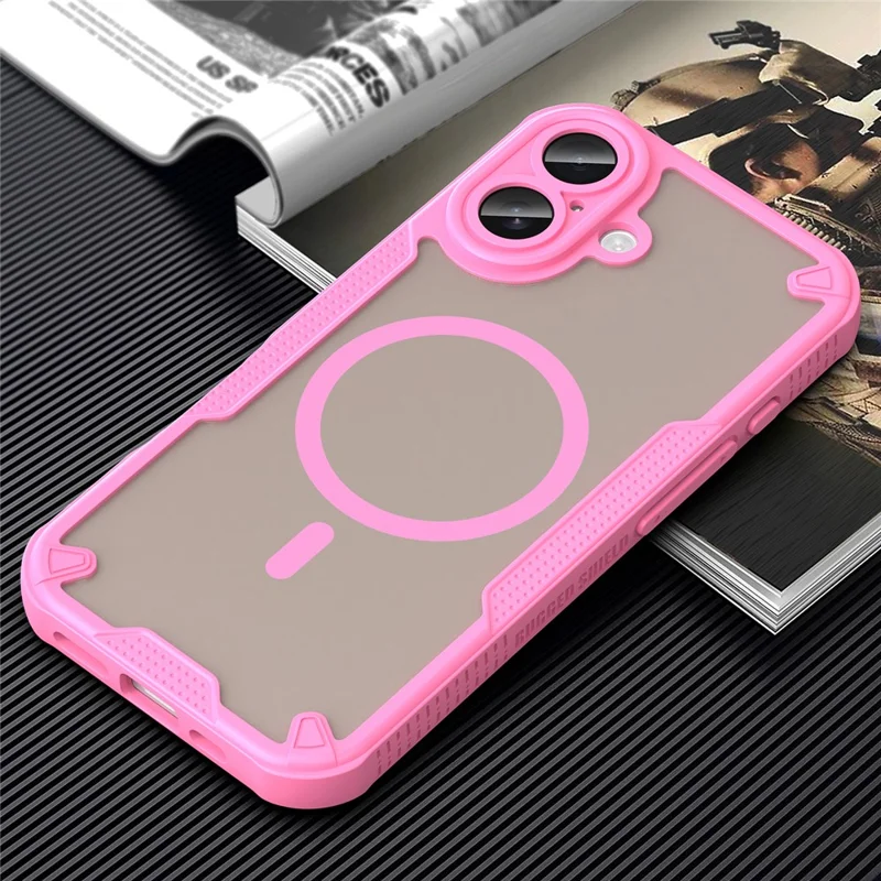 For iPhone 18 / 17 Magnetic Case TPU + PC Phone Back Cover - Pink - 6
